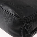 PRADA Shoulder Bag Leather Black Gold Auth 149362-13