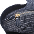PRADA Shoulder Bag Leather Black Gold Auth 149362-21