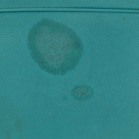 PRADA Hand Bag Leather 2way Gold Emerald Green Auth 149365