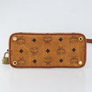 MCM Logogram Vicetos Hand Bag PVC Leather 2way Brown Gold Auth 149366-5