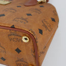 MCM Logogram Vicetos Hand Bag PVC Leather 2way Brown Gold Auth 149366-15