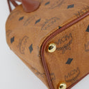 MCM Logogram Vicetos Hand Bag PVC Leather 2way Brown Gold Auth 149366-18