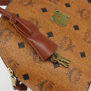 MCM Logogram Vicetos Hand Bag PVC Leather 2way Brown Gold Auth 149366-10