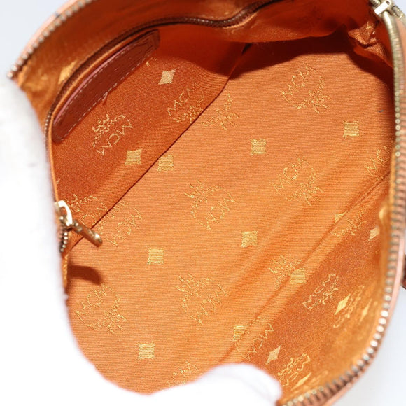 MCM Logogram Vicetos Hand Bag PVC Leather 2way Brown Gold Auth 149366