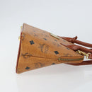 MCM Logogram Vicetos Hand Bag PVC Leather 2way Brown Gold Auth 149366-3