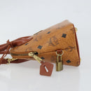 MCM Logogram Vicetos Hand Bag PVC Leather 2way Brown Gold Auth 149366-4