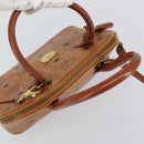 MCM Logogram Vicetos Hand Bag PVC Leather 2way Brown Gold Auth 149366-6