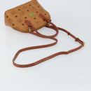 MCM Logogram Vicetos Hand Bag PVC Leather 2way Brown Gold Auth 149366-8