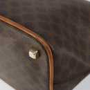 CELINE Macadam Canvas Shoulder Bag PVC Leather Brown Gold Auth 149367-8