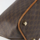 CELINE Macadam Canvas Shoulder Bag PVC Leather Brown Gold Auth 149367-17