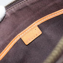 CELINE Macadam Canvas Shoulder Bag PVC Leather Brown Gold Auth 149367-18