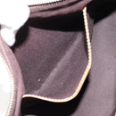 CELINE Macadam Canvas Shoulder Bag PVC Leather Brown Gold Auth 149367-21