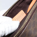 CELINE Macadam Canvas Shoulder Bag PVC Leather Brown Gold Auth 149367-12