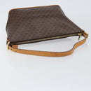 CELINE Macadam Canvas Shoulder Bag PVC Leather Brown Gold Auth 149367-7