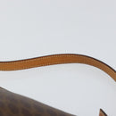 CELINE Macadam Canvas Shoulder Bag PVC Leather Brown Gold Auth 149367-14