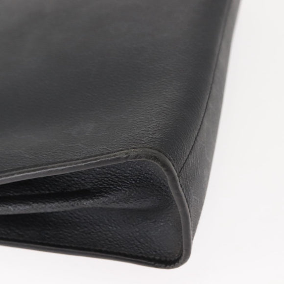 Christian Dior Honeycomb Canvas Hand Bag PVC 2way Black Gold Auth 149368