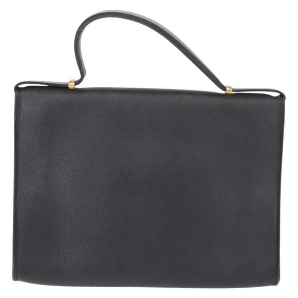 Christian Dior Honeycomb Canvas Hand Bag PVC 2way Black Gold Auth 149368