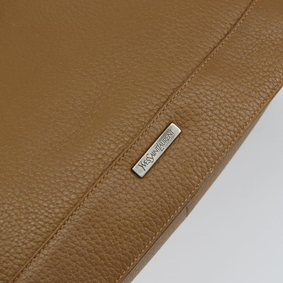 SAINT LAURENT Hand Bag Leather Brown Auth 149374
