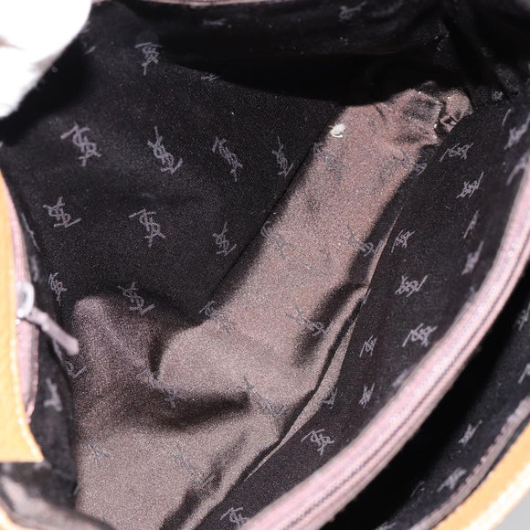 SAINT LAURENT Hand Bag Leather Brown Auth 149374