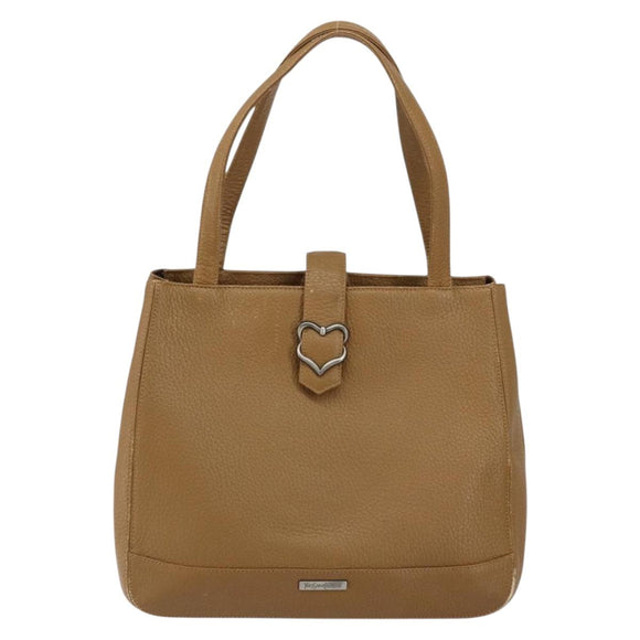 SAINT LAURENT Hand Bag Leather Brown Auth 149374