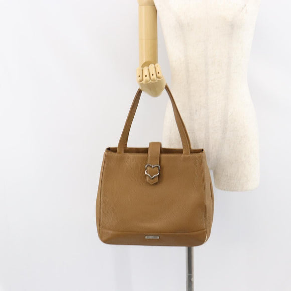 SAINT LAURENT Hand Bag Leather Brown Auth 149374