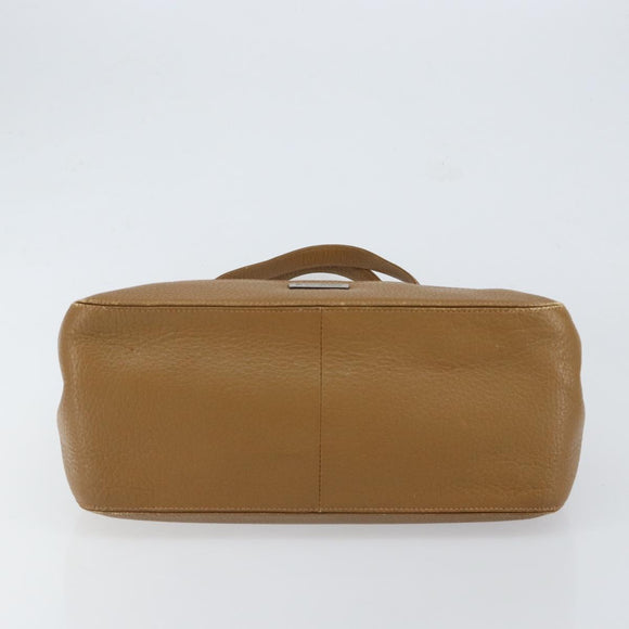 SAINT LAURENT Hand Bag Leather Brown Auth 149374