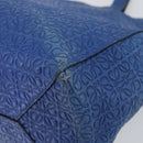 LOEWE Anagram Tote Bag Leather Blue Auth 149375-15