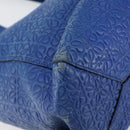 LOEWE Anagram Tote Bag Leather Blue Auth 149375-16