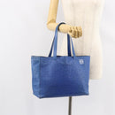 LOEWE Anagram Tote Bag Leather Blue Auth 149375-21
