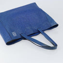 LOEWE Anagram Tote Bag Leather Blue Auth 149375-6