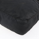 PRADA Shoulder Bag Nylon Black Silver Auth 149378-14