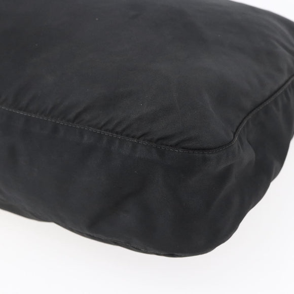 PRADA Shoulder Bag Nylon Black Silver Auth 149378