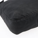 PRADA Shoulder Bag Nylon Black Silver Auth 149378-17