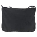 PRADA Shoulder Bag Nylon Black Silver Auth 149378-2