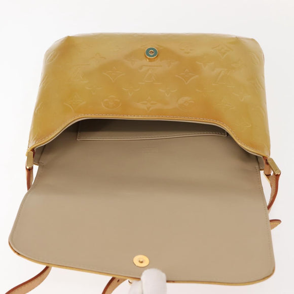 LOUIS VUITTON Monogram Vernis Thompson Street Bag Beige M91301 LV Auth 149383