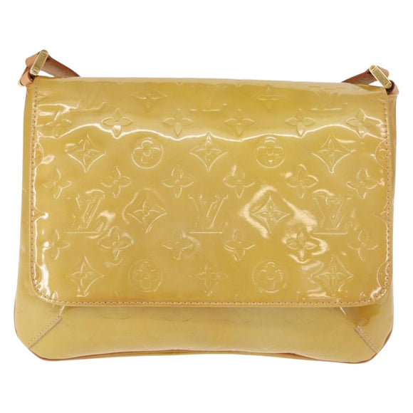 LOUIS VUITTON Monogram Vernis Thompson Street Bag Beige M91301 LV Auth 149383