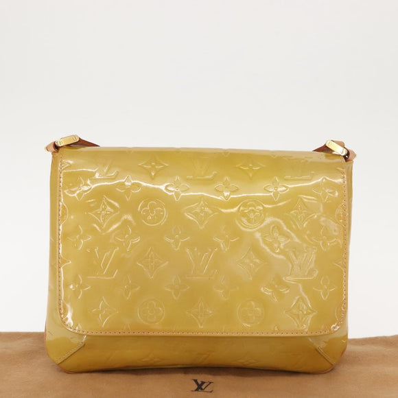 LOUIS VUITTON Monogram Vernis Thompson Street Bag Beige M91301 LV Auth 149383