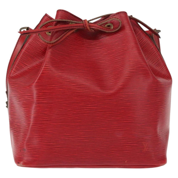 LOUIS VUITTON Epi Petit Noe Shoulder Bag Red M44107 LV Auth 149384