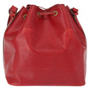 LOUIS VUITTON Epi Petit Noe Shoulder Bag Red M44107 LV Auth 149384-2