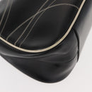 PRADA Shoulder Bag Leather Black Silver Auth 149386-9