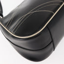 PRADA Shoulder Bag Leather Black Silver Auth 149386-15