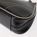 PRADA Shoulder Bag Leather Black Silver Auth 149386-16