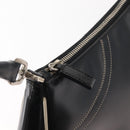 PRADA Shoulder Bag Leather Black Silver Auth 149386-10