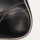 PRADA Shoulder Bag Leather Black Silver Auth 149386-17