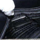 PRADA Shoulder Bag Leather Black Silver Auth 149386-18