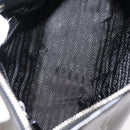 PRADA Shoulder Bag Leather Black Silver Auth 149386-11