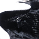 PRADA Shoulder Bag Leather Black Silver Auth 149386-21