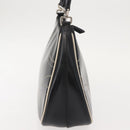 PRADA Shoulder Bag Leather Black Silver Auth 149386-4