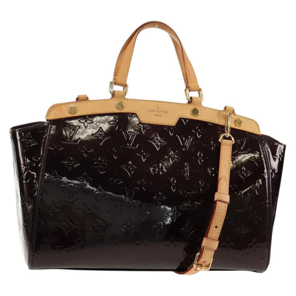 LOUIS VUITTON Vernis Blair MM Hand Bag 2way Amarante M91619 LV Auth 149390A