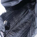 PRADA Shoulder Bag Nylon Black Silver Auth 149391-11